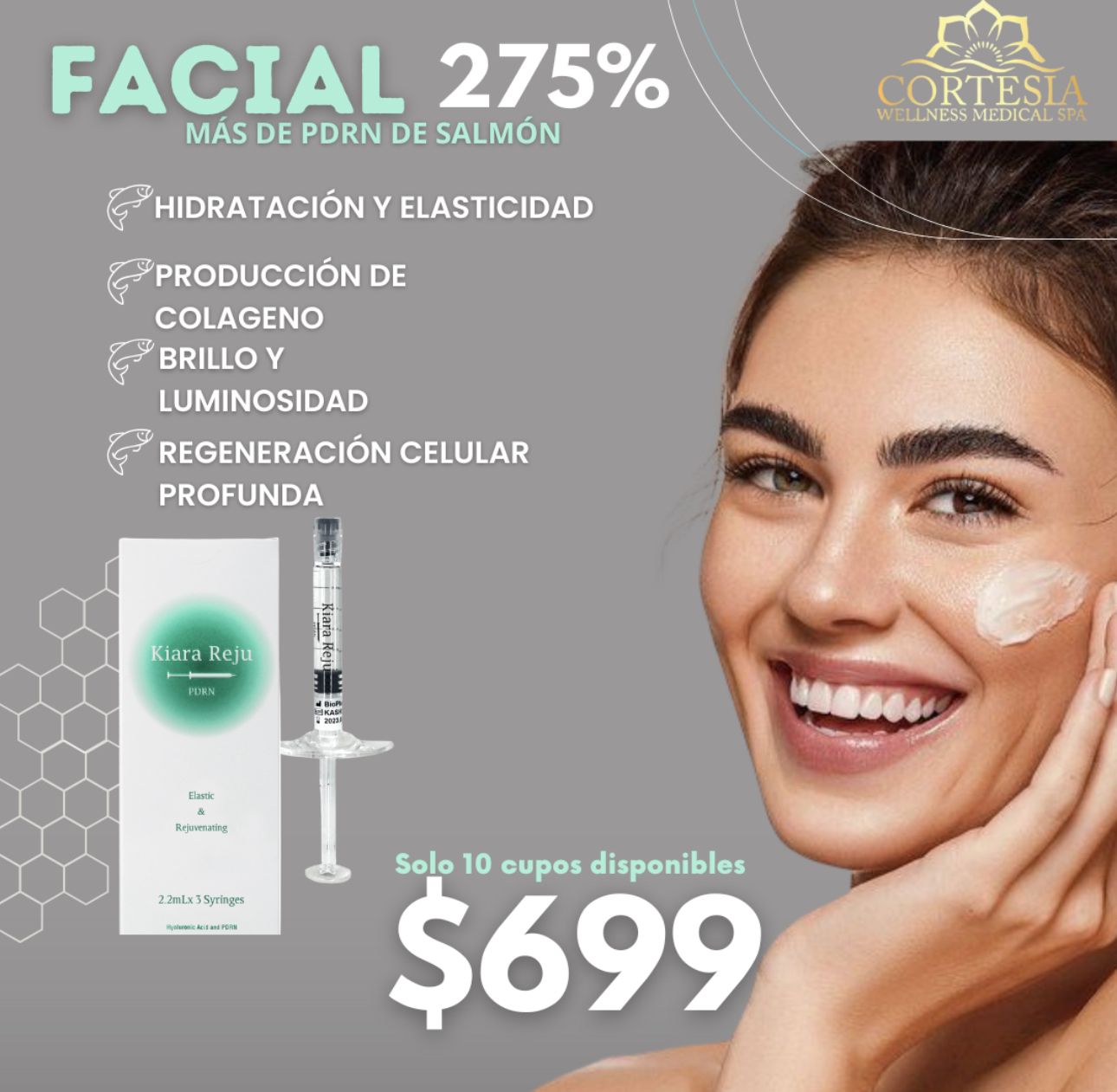 Facial 275% más de PDRN de Salmón 💫