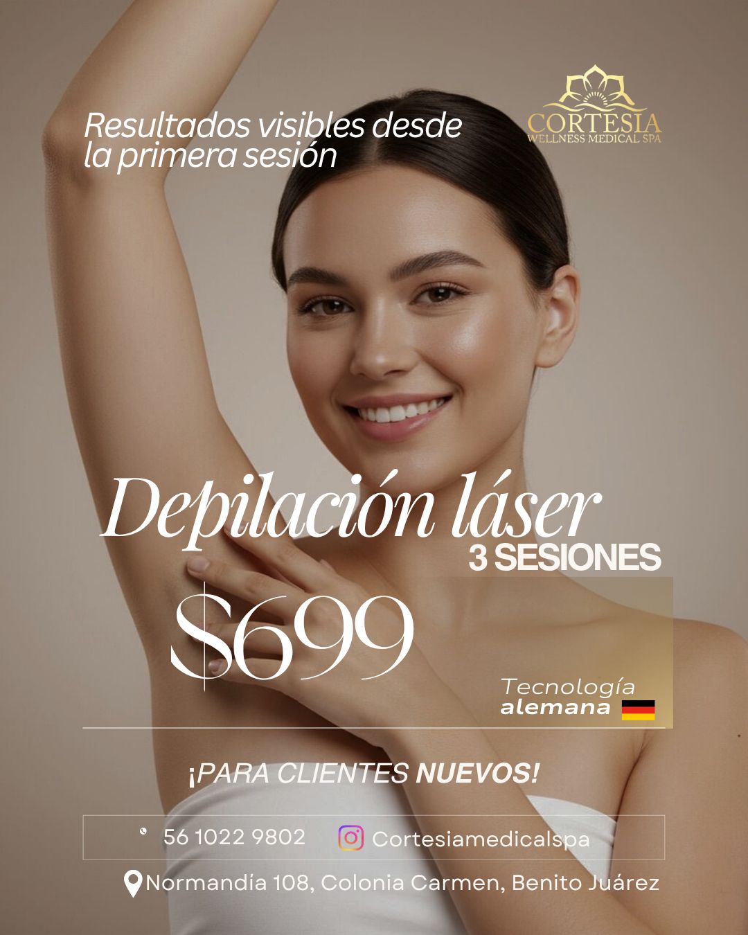 Depilación Láser ( 3 sesiones)